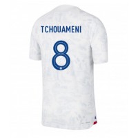 Maglie da calcio Francia Aurelien Tchouameni #8 Seconda Maglia Mondiali 2022 Manica Corta